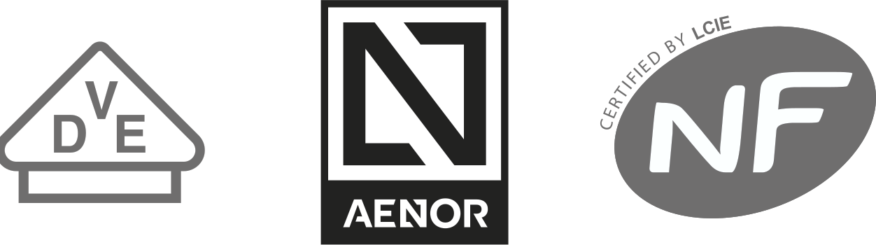 Certificaciones VDE, AENOR y NF